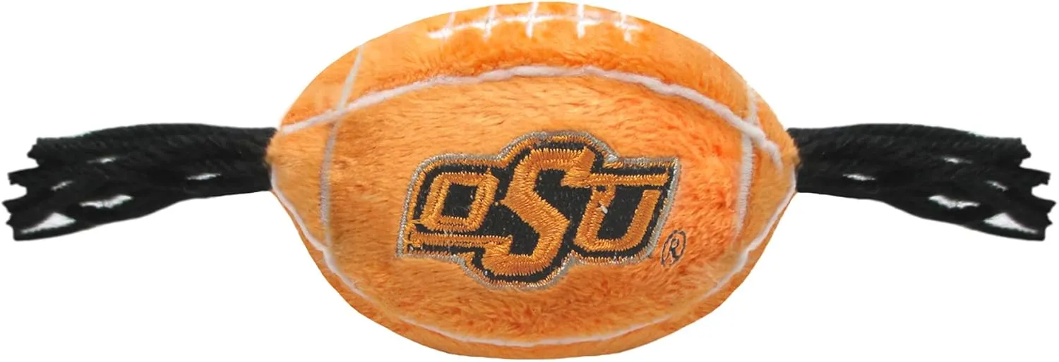 Pets First NCAA OKLAHOMA STATE COWBOYS Catnip Toy in Football Shape with Team Logo in Vibrant Team Color