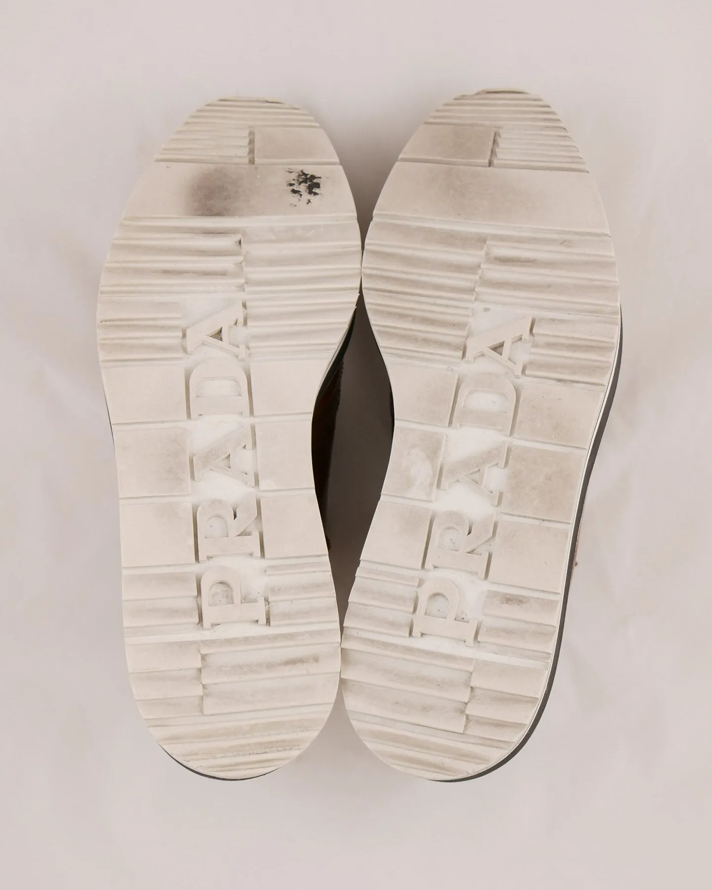 Prada Leather Wingtip Platform Shoes