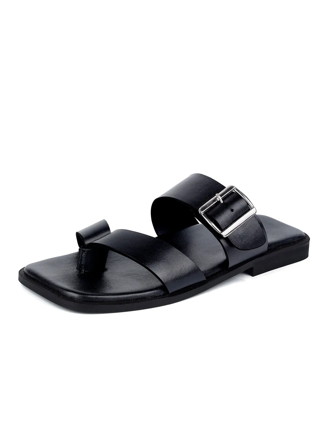 Premium Italian Crust Leather Flip-Flops