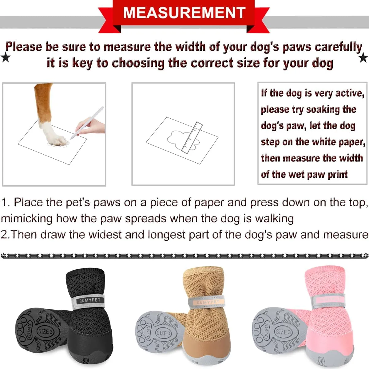 QUMY 4PCS Dog Shoes for Small Dogs, Hot Pavement Summer Puppy Dog Boots & Paw Protectors with Soft Anti-Slip Rubber Sole, Mesh Breathable Dog Booties for Hardfloors, Walking Running