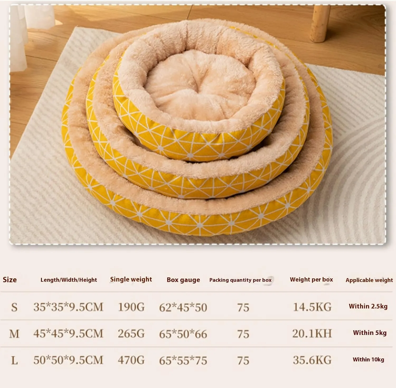 Round Donut Cuddler Round Puppy Dog Bed, Pet House Kittens Sleeping Nest Soft Self-Warming Improved Sleep Winter Warm Supplies,Universal Cat Bed Pet Mat Dog Bed Dog House Pad Round Nest Warm Pet Nest