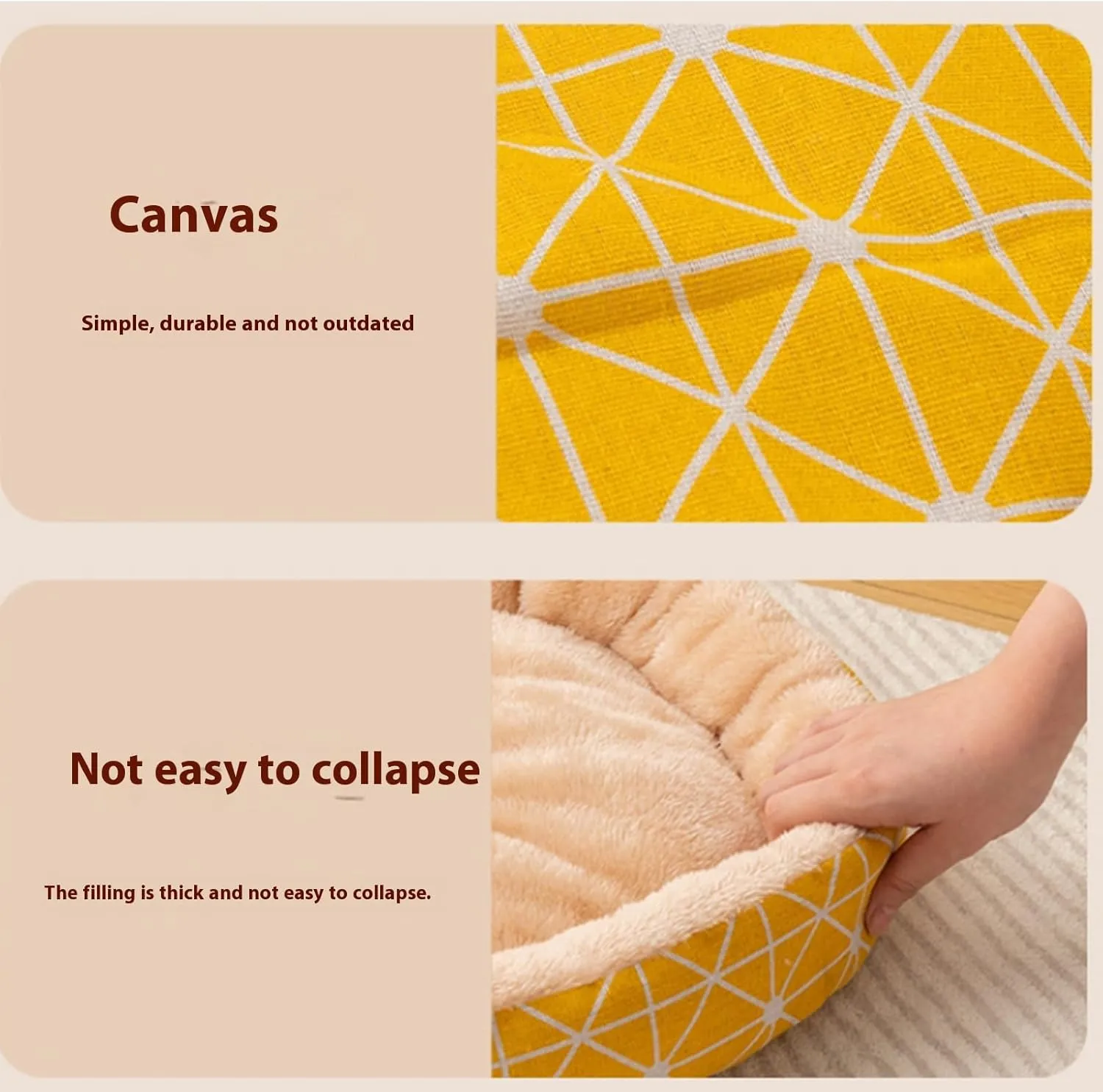 Round Donut Cuddler Round Puppy Dog Bed, Pet House Kittens Sleeping Nest Soft Self-Warming Improved Sleep Winter Warm Supplies,Universal Cat Bed Pet Mat Dog Bed Dog House Pad Round Nest Warm Pet Nest