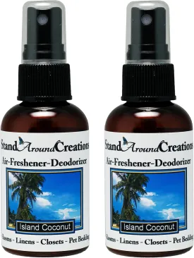 Set of 2 - Concentrated Spray For Room/Linen/Room Deodorizer/Air Freshener - 2 fl oz - Scent - Island Coconut