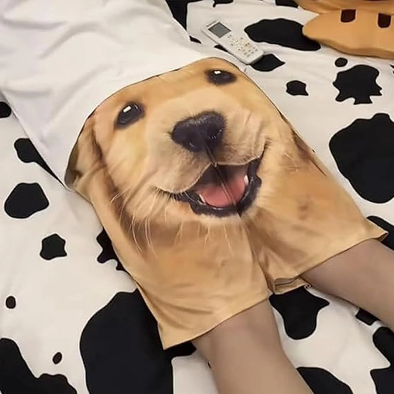 Shorts with Dog Face on Butt, Realistic 3D Cute Funny Puppy Print Workout Shorts, for Men/Women