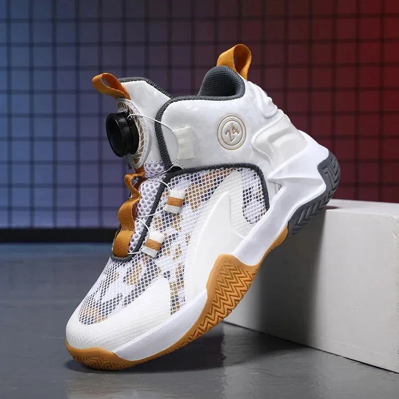 Soft Sole Anti-slip High Top Leather Basketball Sneakers