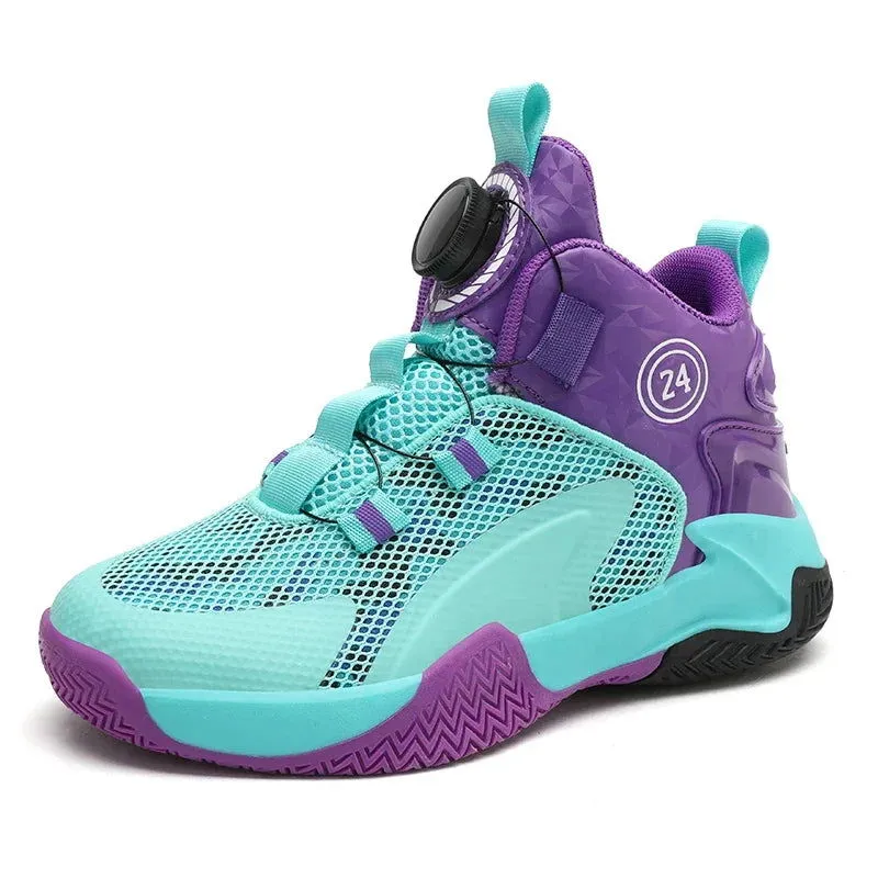 Soft Sole Anti-slip High Top Leather Basketball Sneakers
