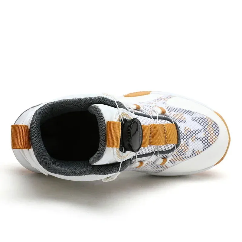 Soft Sole Anti-slip High Top Leather Basketball Sneakers
