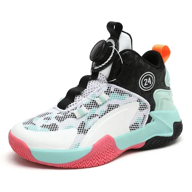 Soft Sole Anti-slip High Top Leather Basketball Sneakers