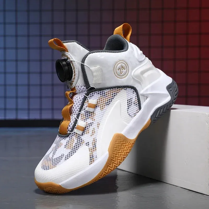 Soft Sole Anti-slip High Top Leather Basketball Sneakers