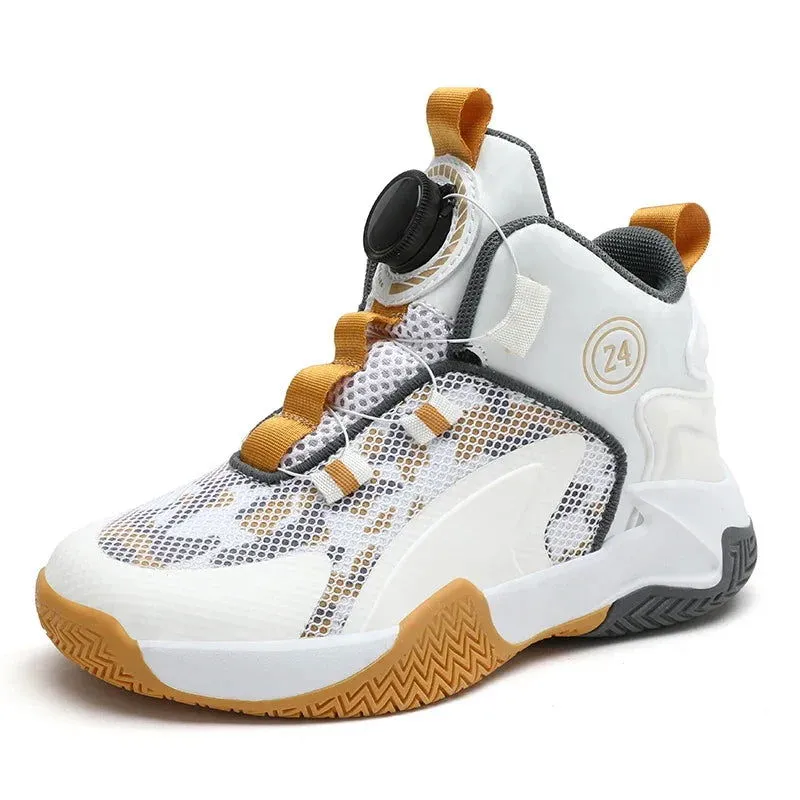 Soft Sole Anti-slip High Top Leather Basketball Sneakers