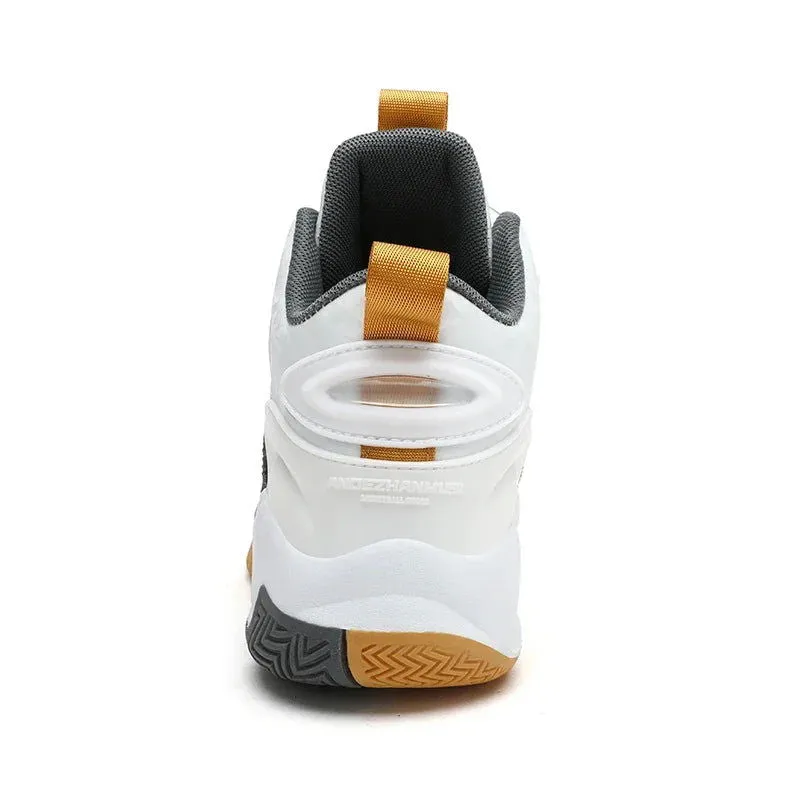 Soft Sole Anti-slip High Top Leather Basketball Sneakers