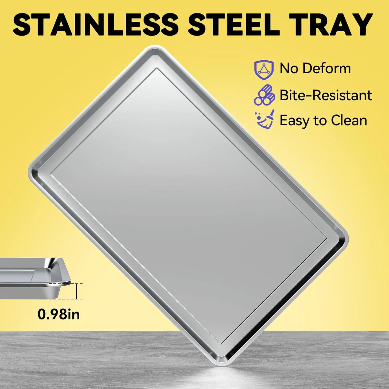 Stainless Steel Dog Grass Pad with Tray, 28'' x 20'' Dog Litter Box with 2pcs Reusable Artificial Grass Mats, Dog Grass Potty Tray with Washable Dog Pee Pad for Balcony Indoor Outdoor Use
