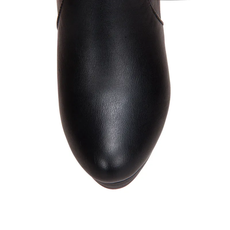 Stiletto heels over the knee boots