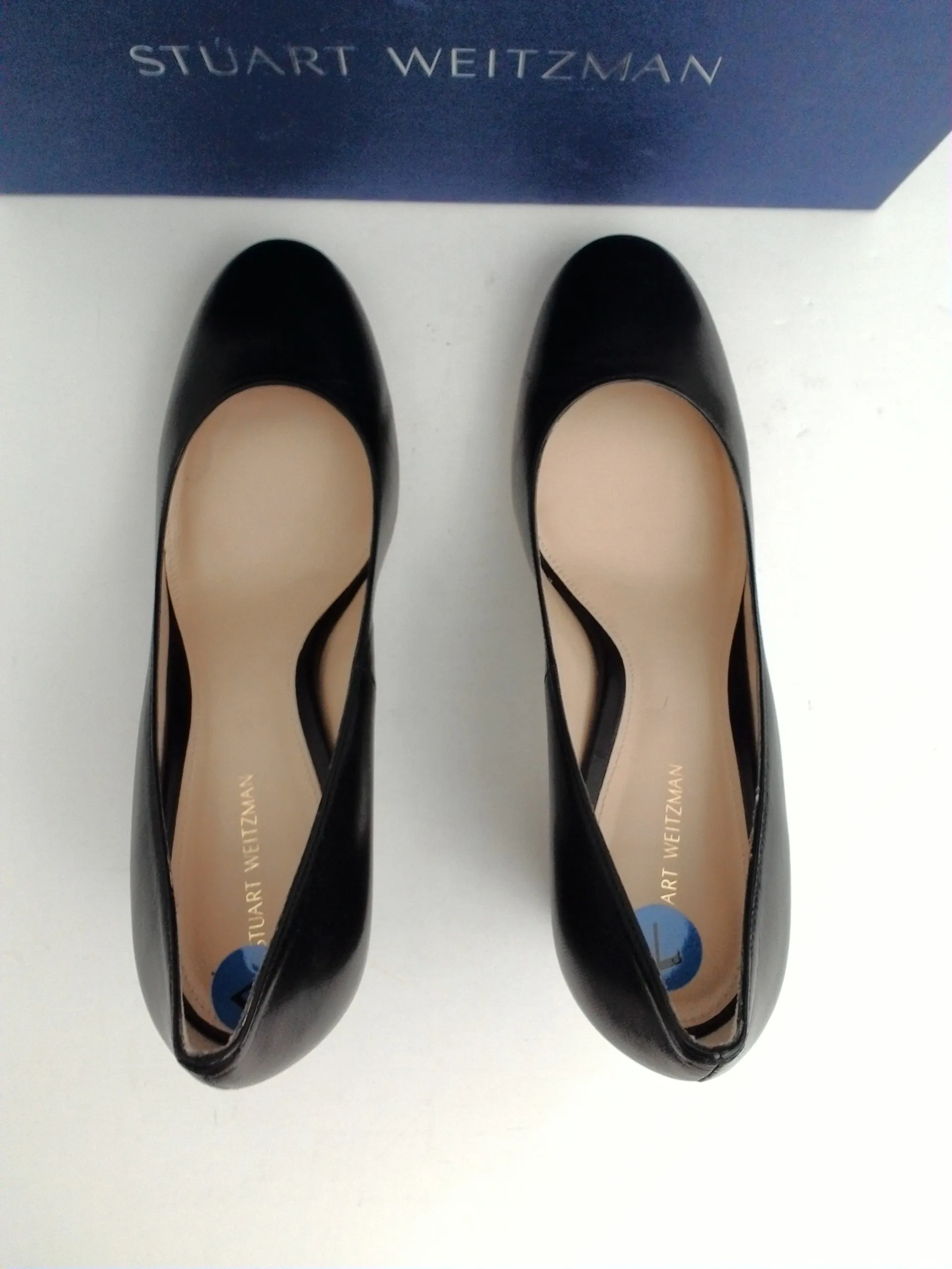 Stuart Weitzman Women's Azalea Black Leather Heels Size 7 M