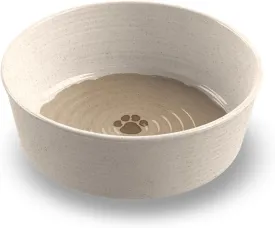 TarHong Farmhouse Rustic Paw Pet Bowl for Water and Food, Merge (Bamboo and Pure Melamine), Medium, 4 Cups