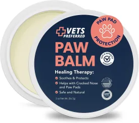 Vets Preferred Paw Balm Pad Protector for Dogs  Dog Paw Balm Soother  Heals, Repairs and Moisturizes Dry Noses and Paws  Ideal for Extreme Weather Season Conditions - 2 Oz