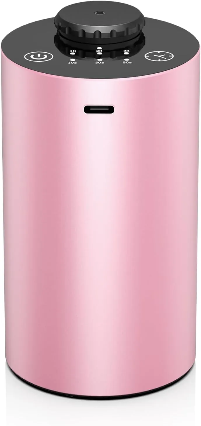 Waterless Essential Oil Diffuser for Home Battery Operated Cordless Scent Diffuser with Timing & 3 Mist Levels car Diffuser Aluminum Alloy