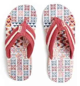 Weird Fish Womens Salcombe Printed Flip Flops - Light Cream