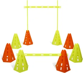 Yes4All Speed and Agility Training Equipment Set - Hurdles and Cones for Athletes in Soccer, Basketball, Football